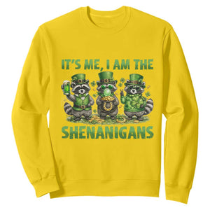 I Am The Shenanigans Sweatshirt Funny Irish Raccoon St Patricks Day TS12 Daisy Print Your Wear