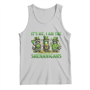I Am The Shenanigans Tank Top Funny Irish Raccoon St Patricks Day TS12 Ash Print Your Wear