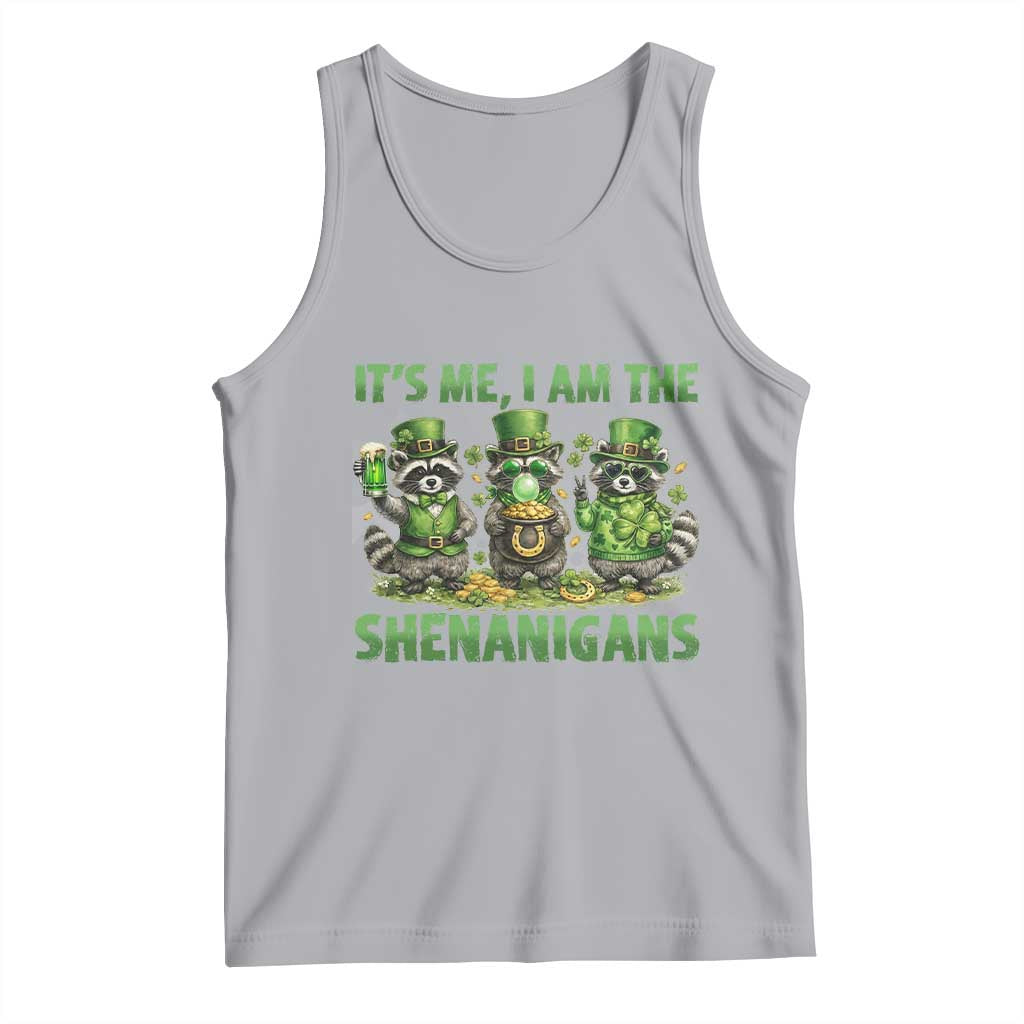 I Am The Shenanigans Tank Top Funny Irish Raccoon St Patricks Day TS12 Athletic Heather Print Your Wear