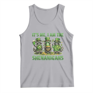 I Am The Shenanigans Tank Top Funny Irish Raccoon St Patricks Day TS12 Athletic Heather Print Your Wear