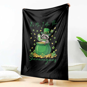 I Am The Shenanigans Throw Blanket Funny Irish Raccoon TS12 Print Your Wear
