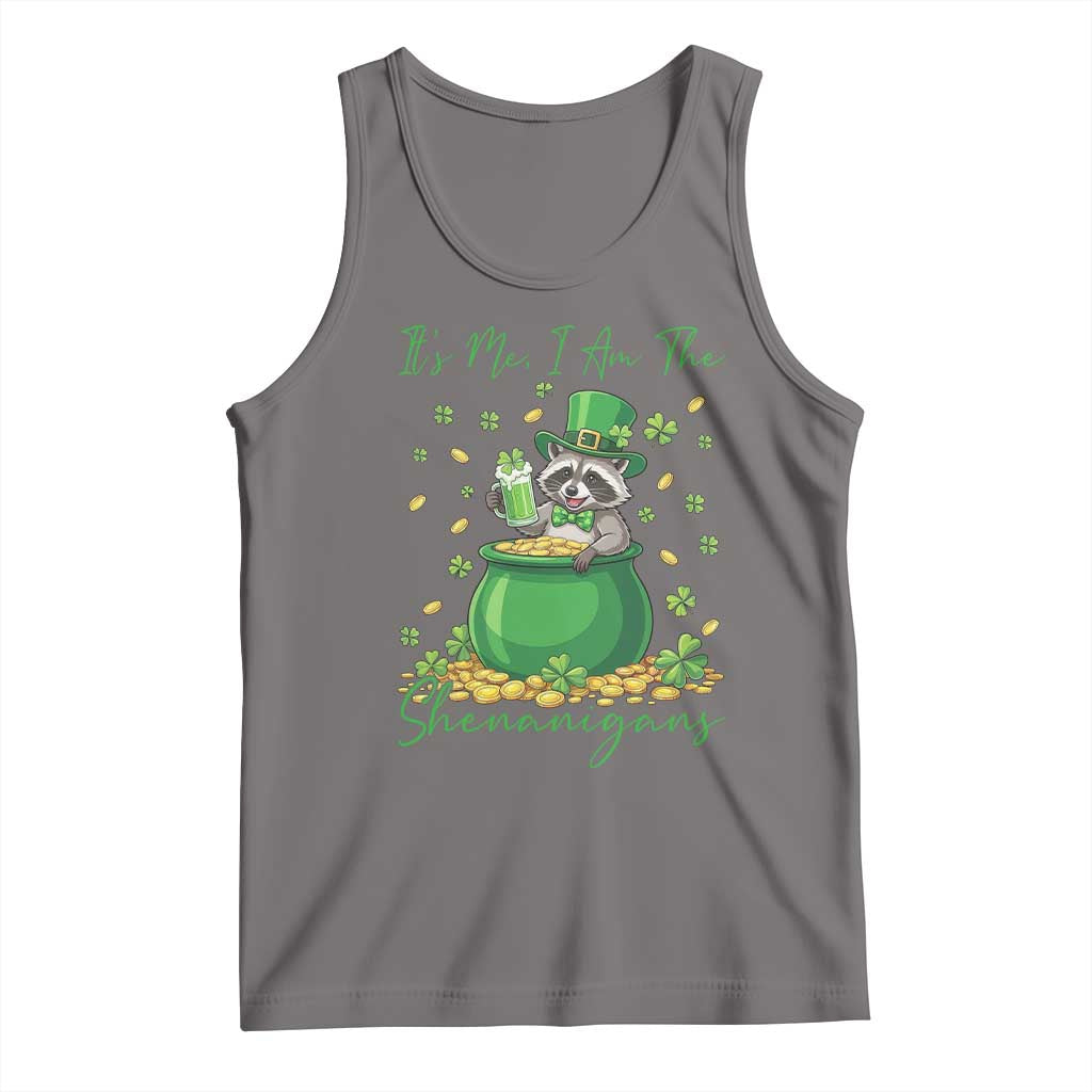 I Am The Shenanigans Tank Top Funny Irish Raccoon TS12 Deep Heather Print Your Wear