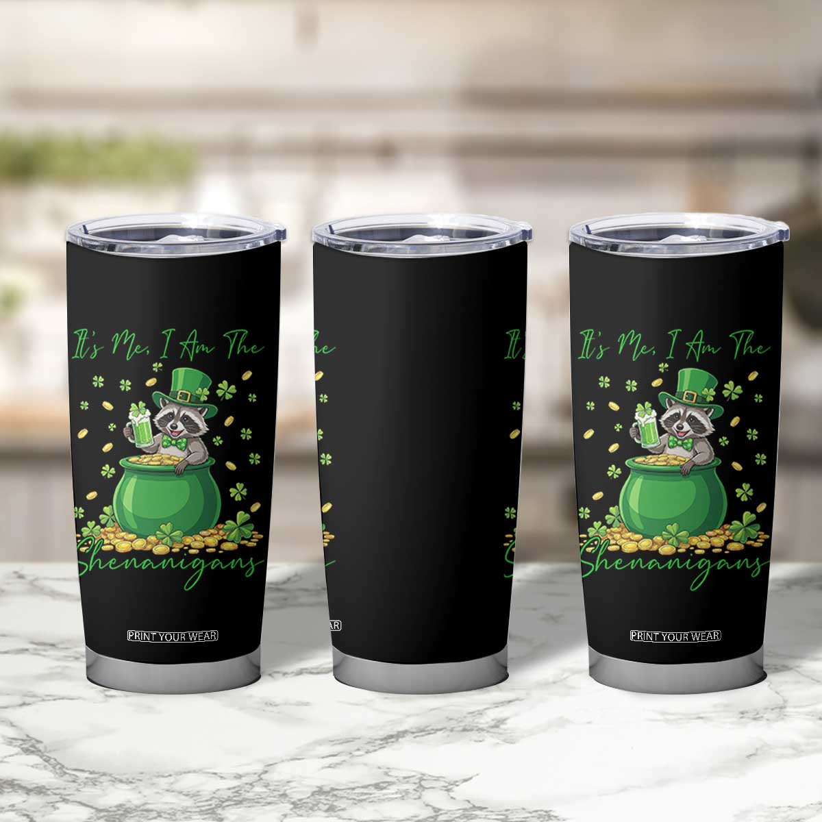 I Am The Shenanigans Tumbler Cup Funny Irish Raccoon TS12 Print Your Wear