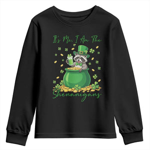 I Am The Shenanigans Youth Sweatshirt Funny Irish Raccoon TS12 Black Print Your Wear