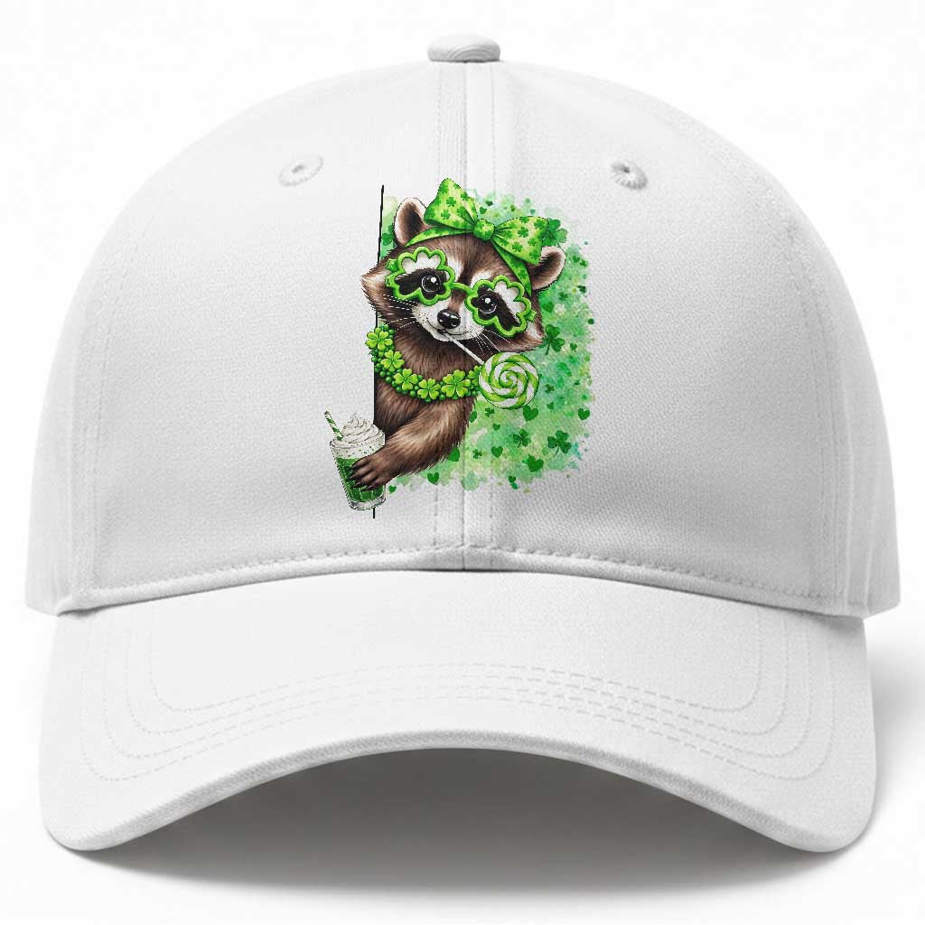 Funny Raccoon St Patricks Day Baseball Cap Irish Party Animal Gift TS12 Print Your Wear