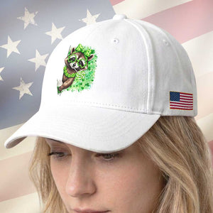 Funny Raccoon St Patricks Day Baseball Cap Irish Party Animal Gift TS12 Print Your Wear
