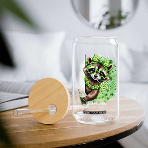 Funny Raccoon St Patricks Day Glass Can Irish Party Animal Gift TS12 Print Your Wear