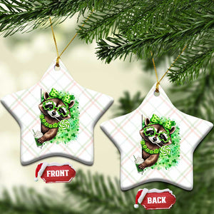 Funny Raccoon St Patricks Day Ceramic Ornament Irish Party Animal Gift TS12 Print Your Wear