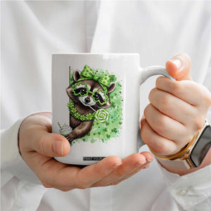 Funny Raccoon St Patricks Day Coffee Mug Irish Party Animal Gift TS12 Print Your Wear