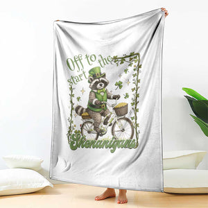 Funny Irish Raccoon Driver Throw Blanket Off To Start The Shenanigans TS12 Print Your Wear