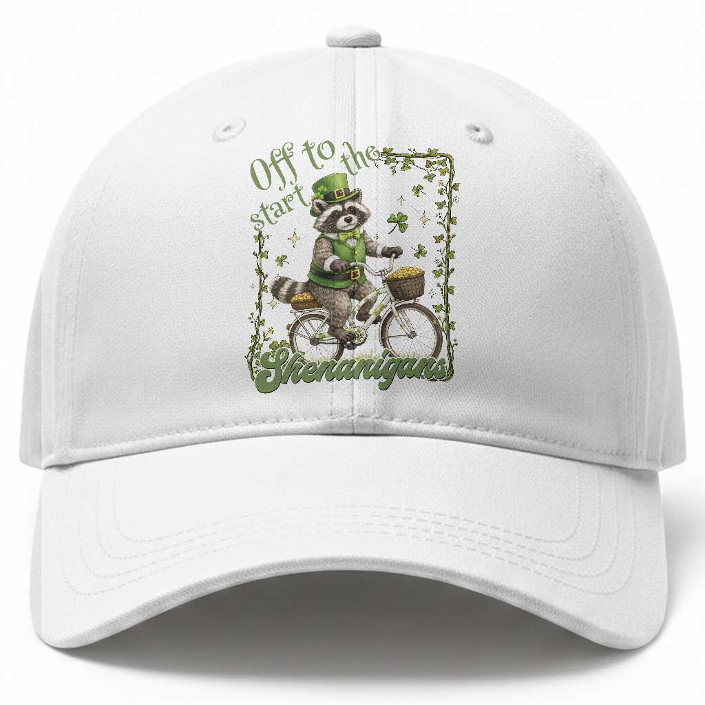 Funny Irish Raccoon Driver Baseball Cap Off To Start The Shenanigans TS12 Print Your Wear