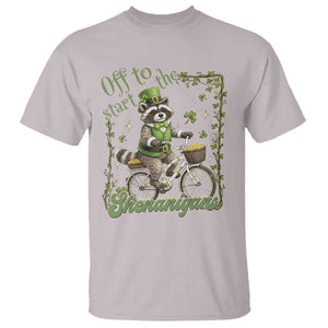 Funny Irish Raccoon Driver T Shirt Off To Start The Shenanigans TS12 Ice Gray Print Your Wear