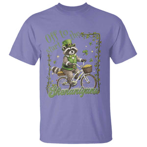 Funny Irish Raccoon Driver T Shirt Off To Start The Shenanigans TS12 Violet Print Your Wear