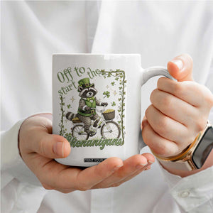 Funny Irish Raccoon Driver Coffee Mug Off To Start The Shenanigans TS12 Print Your Wear