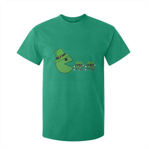 St Patricks Day Retro Gamer Eating Shamrock Lucky Gift T Shirt For Kid TS12 Irish Green Print Your Wear