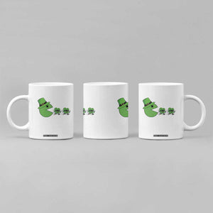 St Patricks Day Retro Gamer Eating Shamrock Lucky Gift Coffee Mug TS12 Print Your Wear