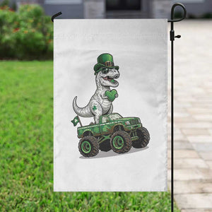 Funny St Patricks Day Dinosaur Truck Garden Flag Lucky Dino Gift TS12 Print Your Wear
