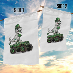 Funny St Patricks Day Dinosaur Truck Garden Flag Lucky Dino Gift TS12 Print Your Wear