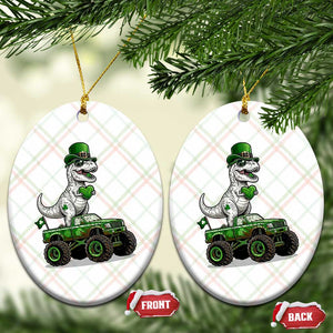 Funny St Patricks Day Dinosaur Truck Ceramic Ornament Lucky Dino Gift TS12 Print Your Wear