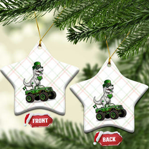 Funny St Patricks Day Dinosaur Truck Ceramic Ornament Lucky Dino Gift TS12 Print Your Wear