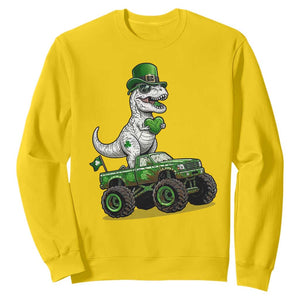 Funny St Patricks Day Dinosaur Truck Sweatshirt Lucky Dino Gift TS12 Daisy Print Your Wear