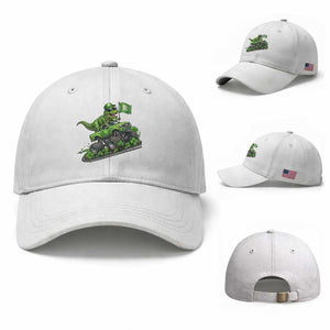 Funny St Patricks Day Dinosaur Truck Baseball Cap Irish Holiday Gift TS12 Baseball Cap Universal Fit White Print Your Wear