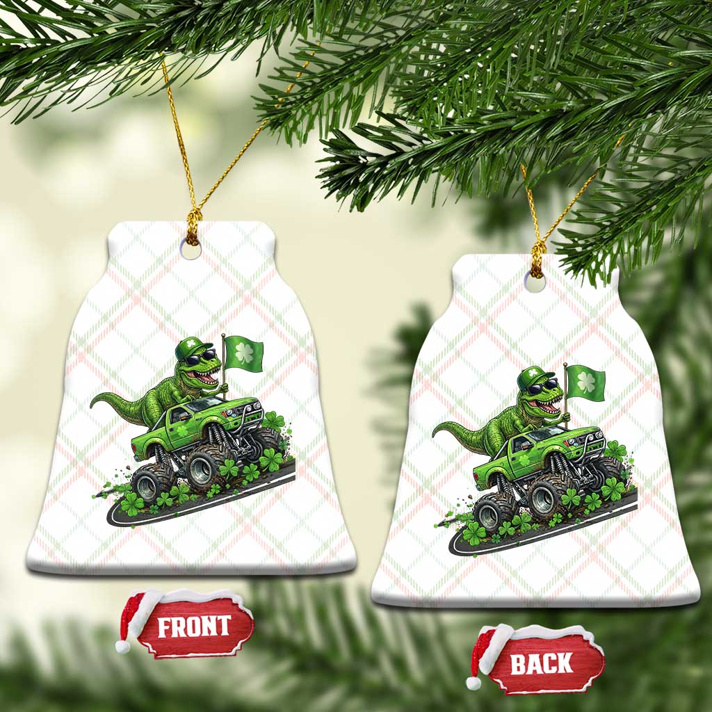 Funny St Patricks Day Dinosaur Truck Ceramic Ornament Irish Holiday Gift TS12 Print Your Wear