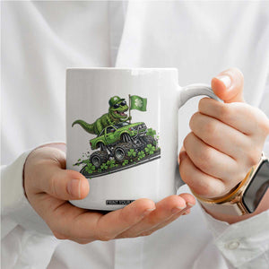 Funny St Patricks Day Dinosaur Truck Coffee Mug Irish Holiday Gift TS12 Print Your Wear
