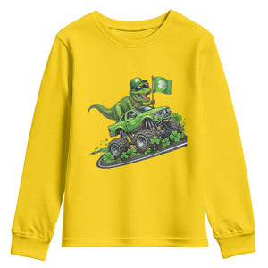 Funny St Patricks Day Dinosaur Truck Youth Sweatshirt Irish Holiday Gift TS12 Daisy Print Your Wear