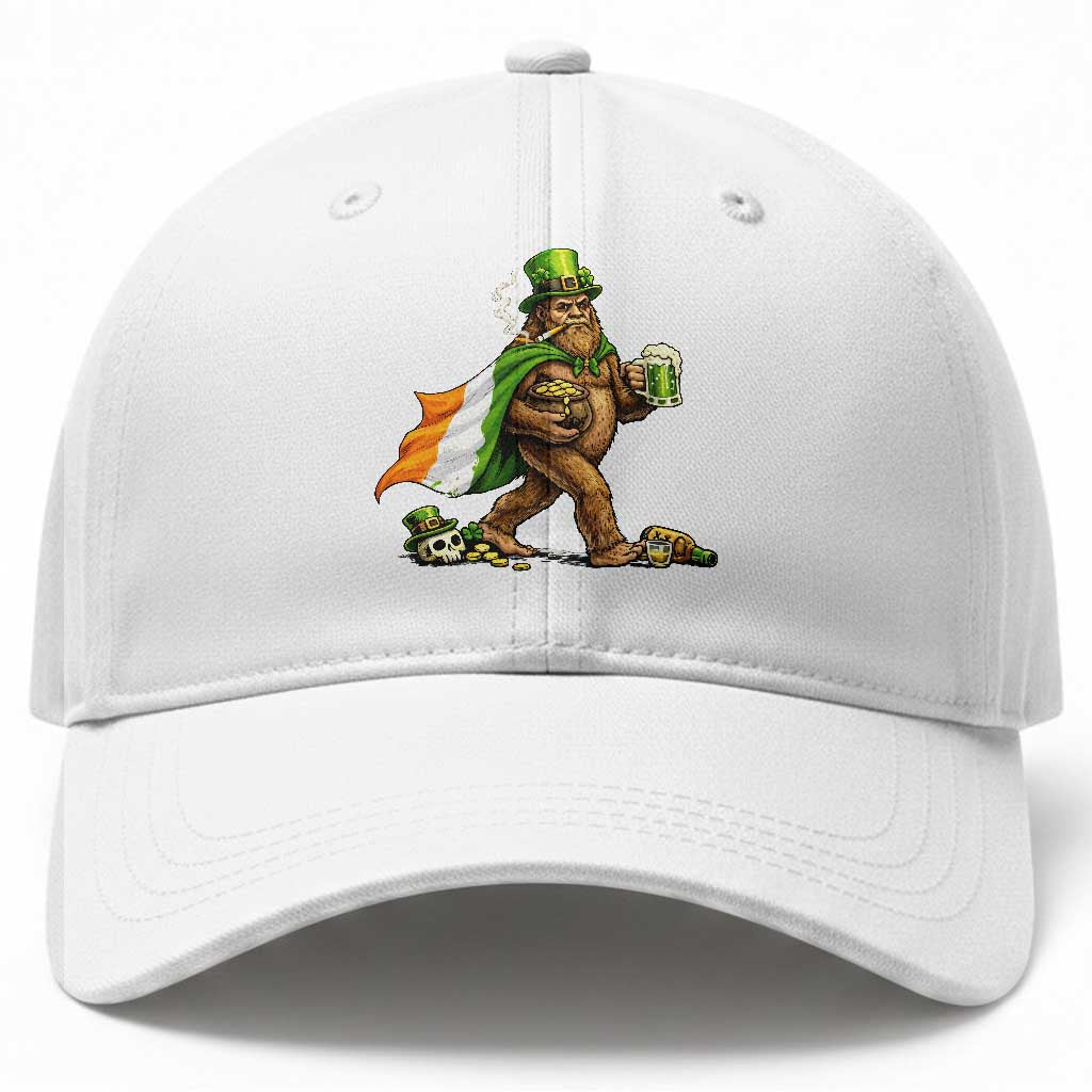 Funny St Patricks Day Bigfoot Baseball Cap Mythical Party Gift TS12 Print Your Wear