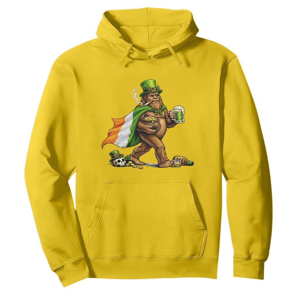 Funny St Patricks Day Bigfoot Hoodie Mythical Party Gift TS12 Daisy Print Your Wear