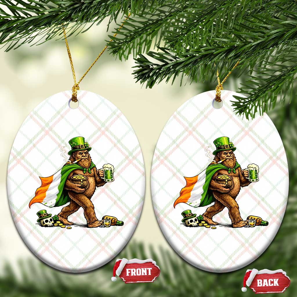 Funny St Patricks Day Bigfoot Ceramic Ornament Mythical Party Gift TS12 Print Your Wear