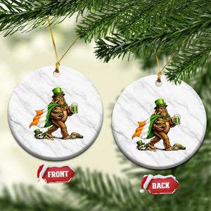Funny St Patricks Day Bigfoot Ceramic Ornament Mythical Party Gift TS12 1pc White Marble Print Your Wear