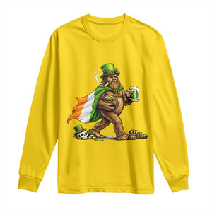 Funny St Patricks Day Bigfoot Long Sleeve Shirt Mythical Party Gift TS12 Daisy Print Your Wear