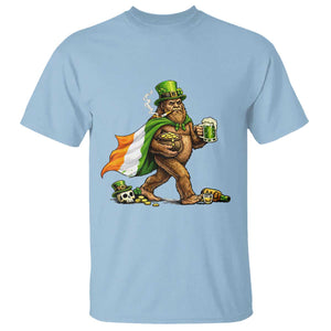 Funny St Patricks Day Bigfoot T Shirt Mythical Party Gift TS12 Light Blue Print Your Wear