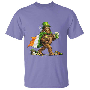 Funny St Patricks Day Bigfoot T Shirt Mythical Party Gift TS12 Violet Print Your Wear