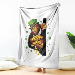 Funny St Patricks Day Bigfoot Throw Blanket Irish Revelry Gift TS12 Print Your Wear