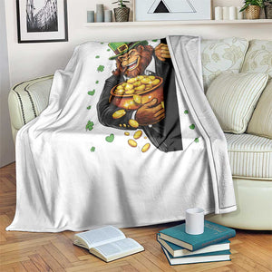 Funny St Patricks Day Bigfoot Throw Blanket Irish Revelry Gift TS12 Print Your Wear