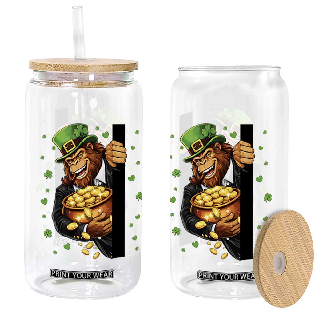 Funny St Patricks Day Bigfoot Glass Can Irish Revelry Gift TS12 Print Your Wear