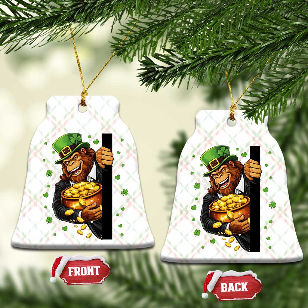 Funny St Patricks Day Bigfoot Ceramic Ornament Irish Revelry Gift TS12 Print Your Wear