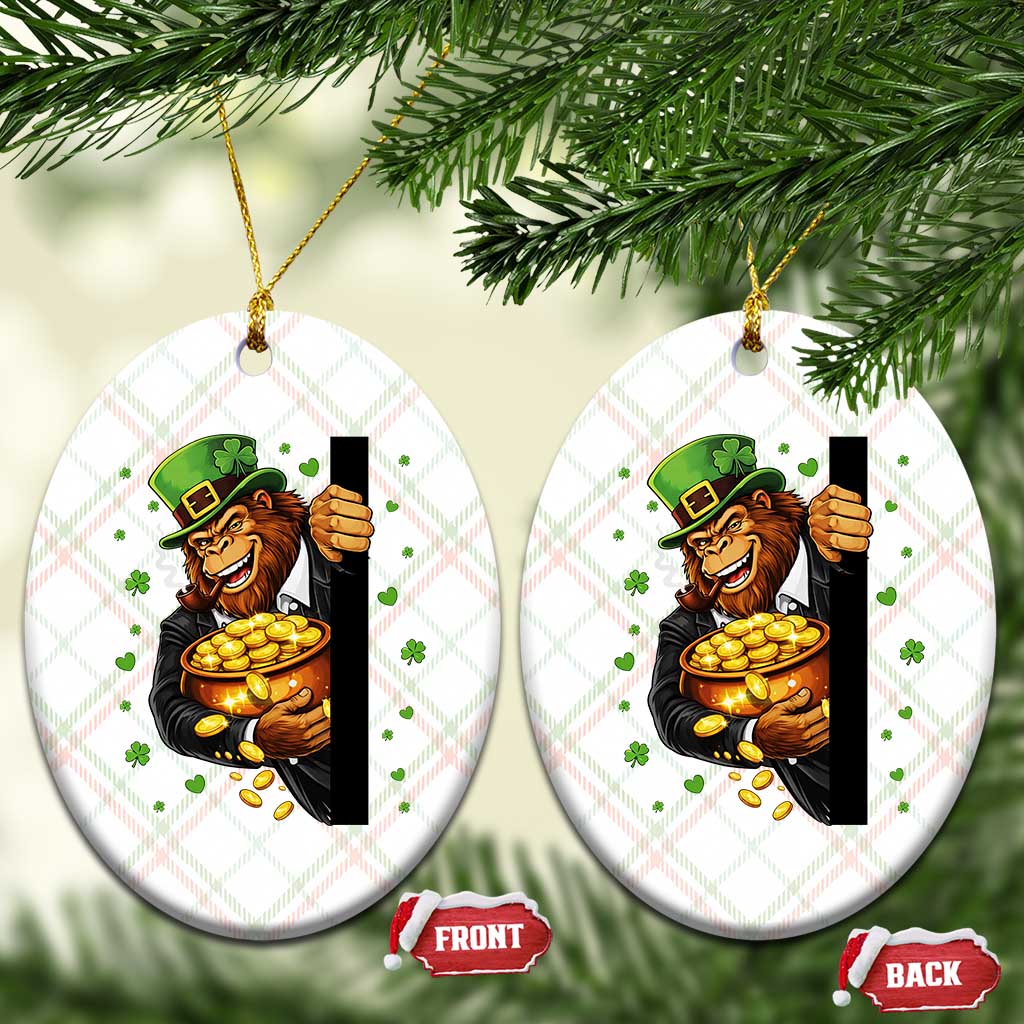 Funny St Patricks Day Bigfoot Ceramic Ornament Irish Revelry Gift TS12 Print Your Wear