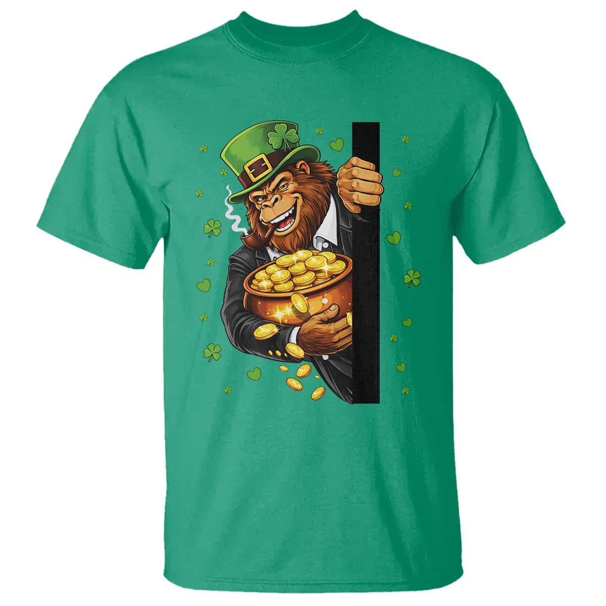 Funny St Patricks Day Bigfoot T Shirt Irish Revelry Gift TS12 Irish Green Print Your Wear