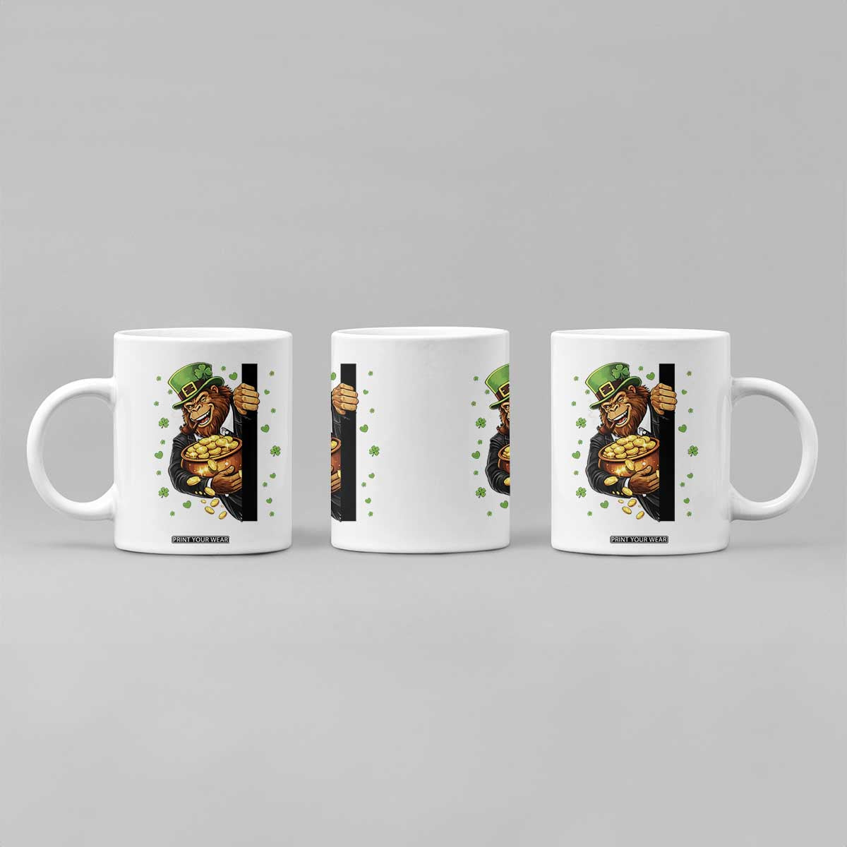 Funny St Patricks Day Bigfoot Coffee Mug Irish Revelry Gift TS12 Print Your Wear