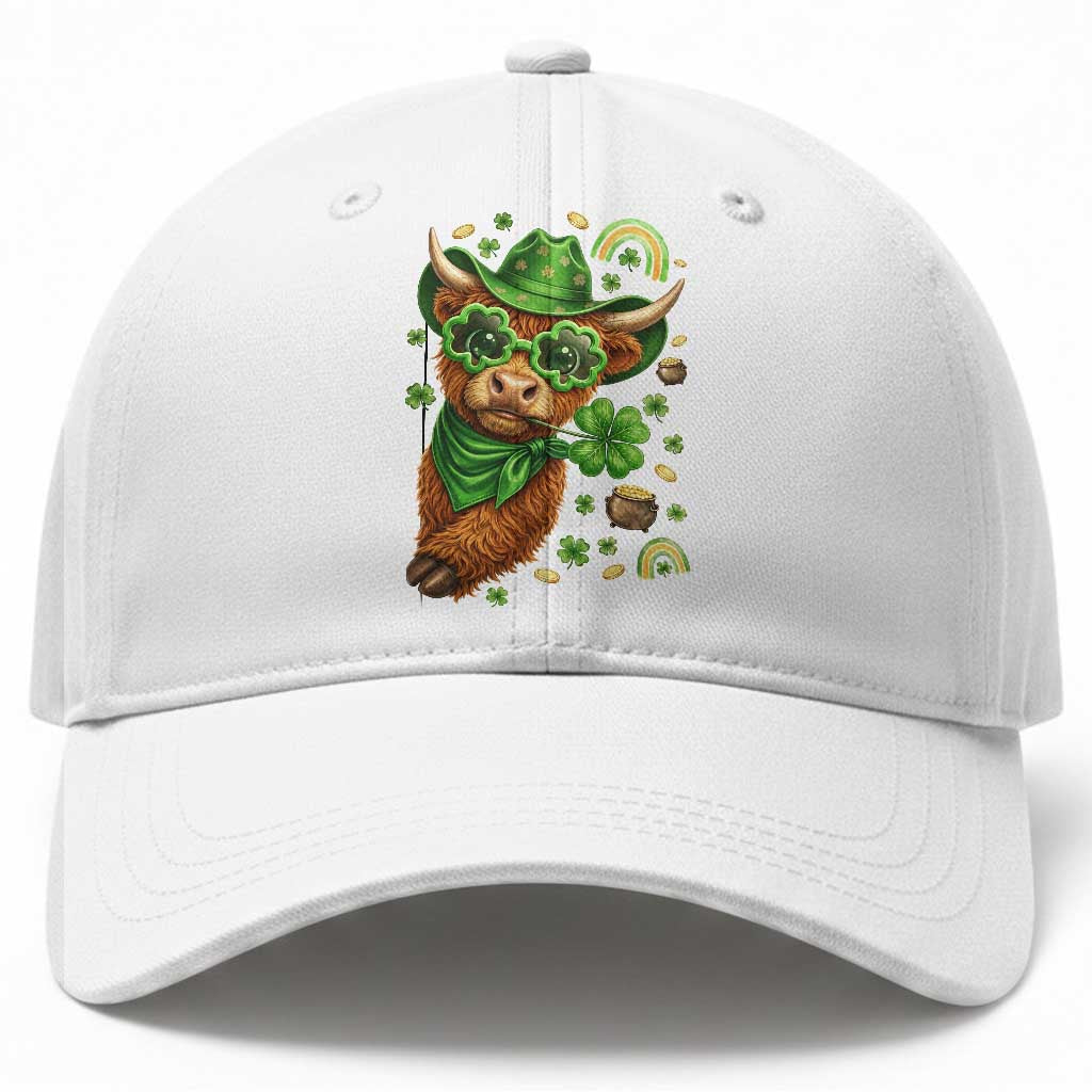 Funny Irish Highland Cow Baseball Cap St Patricks Day Gift TS12 Print Your Wear
