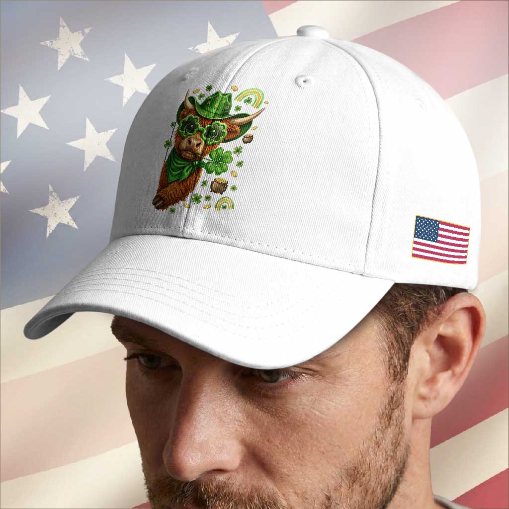 Funny Irish Highland Cow Baseball Cap St Patricks Day Gift TS12 Print Your Wear