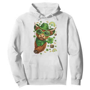 Funny Irish Highland Cow Hoodie St Patricks Day Gift TS12 White Print Your Wear