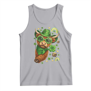 Funny Irish Highland Cow Tank Top St Patricks Day Gift TS12 Athletic Heather Print Your Wear