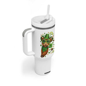 Funny Irish Highland Cow Tumbler With Handle St Patricks Day Gift TS12 Print Your Wear