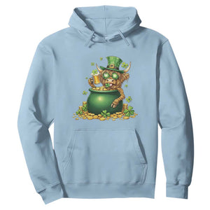 Funny Highland Cow St Patricks Day Hoodie Farm Lover Gift TS12 Light Blue Print Your Wear
