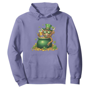 Funny Highland Cow St Patricks Day Hoodie Farm Lover Gift TS12 Violet Print Your Wear